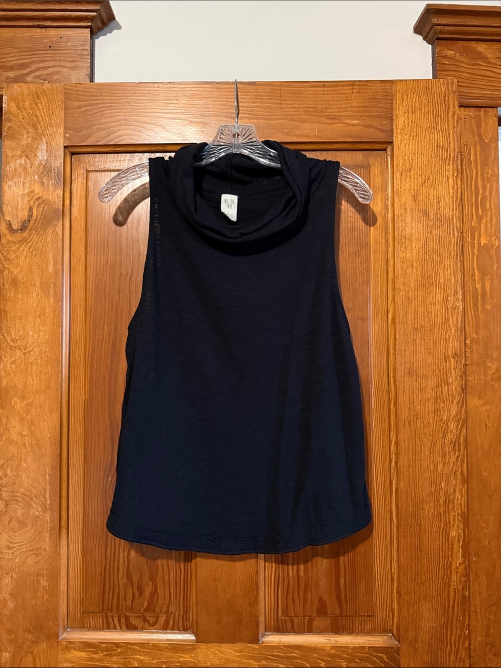 We The Free Black Sleeveless Cowl Neck Tank